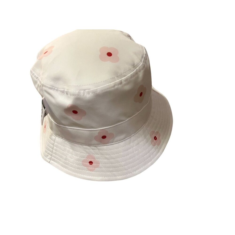 Elta MD Skincare Bucket Hat White Pink Red Floral Print Sun Hat Used - Picture 4 of 9